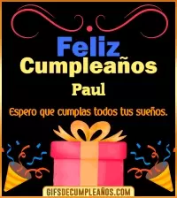 GIF Mensaje de cumpleaños Paul